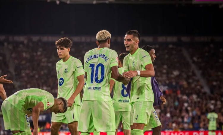 बार्सिलोनाले लेभान्टेसँग ३–२ को रोमाञ्चक जित