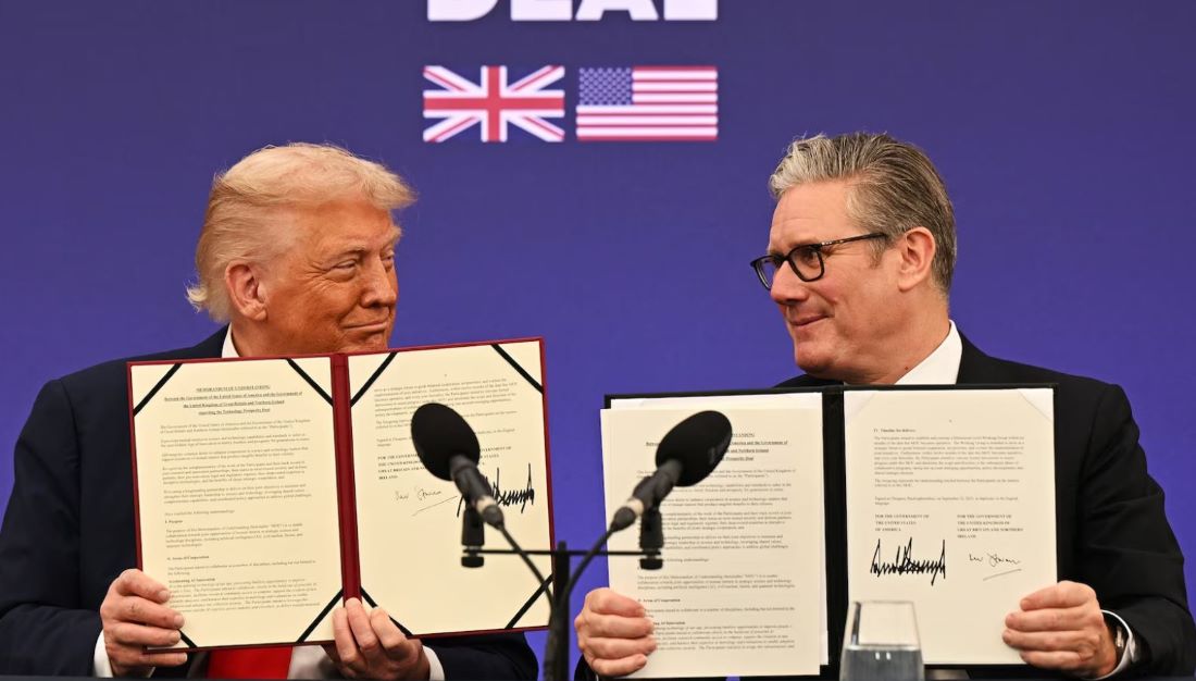 ट्रम्प र स्टार्मरबीच नवीन प्रविधि साझेदारी सम्झौतामा हस्ताक्षर