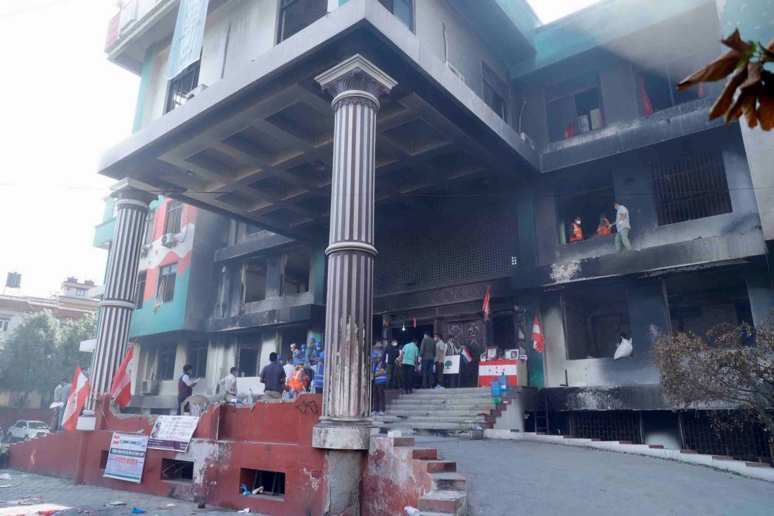 जेन-जी आन्दोलनले कांग्रेसका ४८ कार्यालयमा क्षति