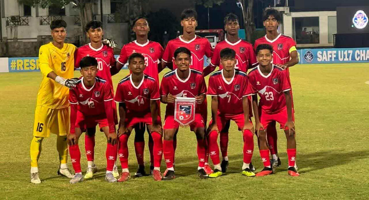 साफ यू–१७ च्याम्पियनसिपमा नेपाल विजयी