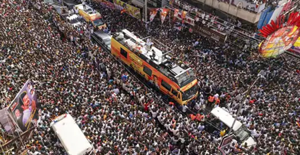 थलापति विजयको चुनावी र्‍यालीमा भागदौड हुँदा ३६ जनाको मृत्यु