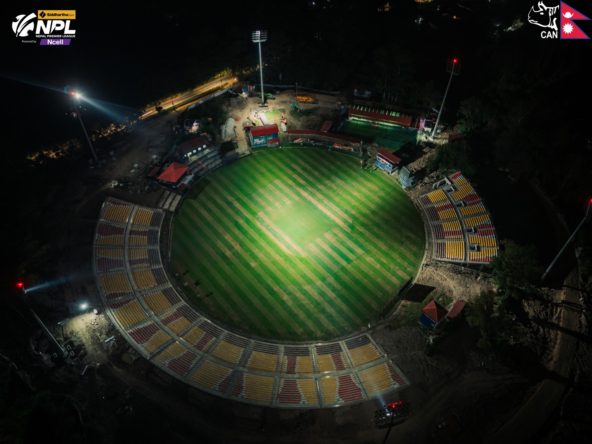 फ्लडलाइट टेस्टिङ : झिलिमिली बन्यो त्रिवि क्रिकेट मैदान [फोटो फिचर]