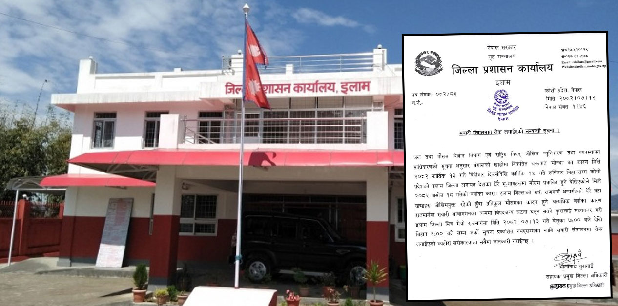 चक्रवात ‘मोन्था’ का कारण मेची राजमार्ग बन्द?