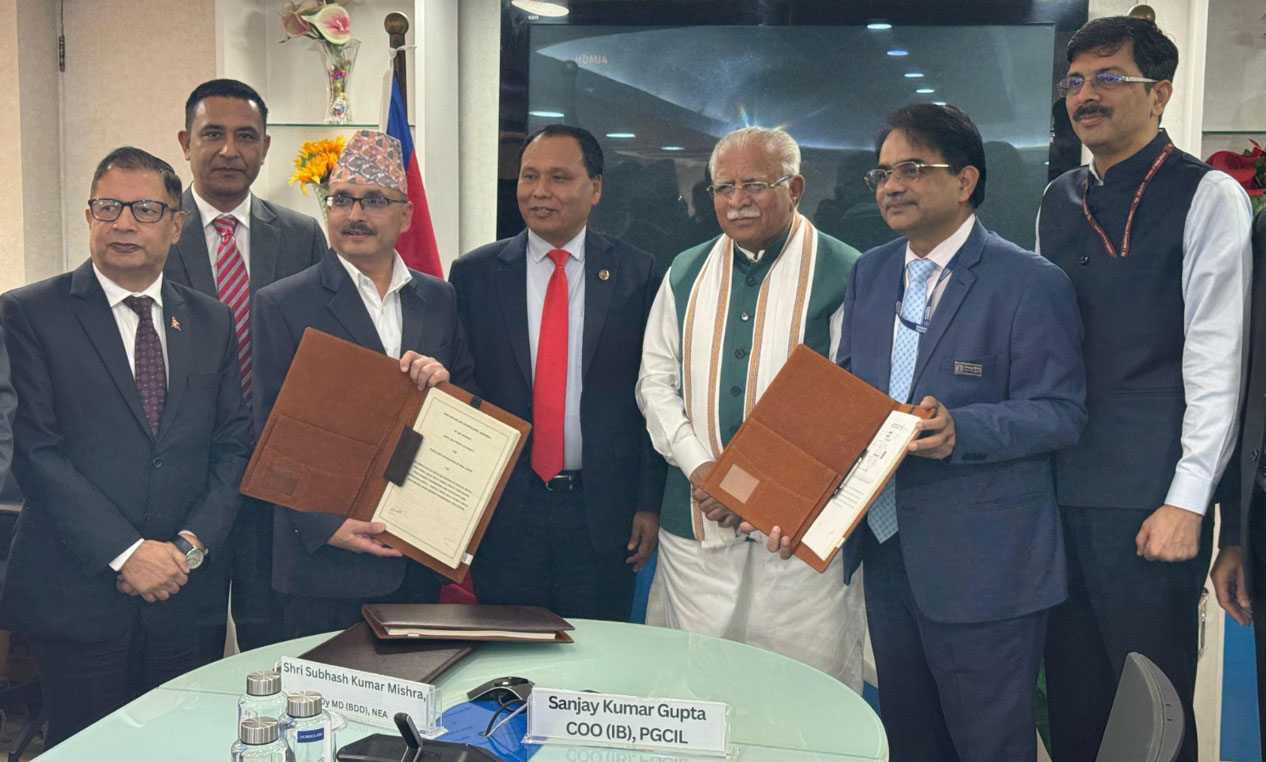 क्रसबोर्डर प्रसारण लाइन बनाउन नेपाल-भारत संयुक्त लगानी सम्झौता