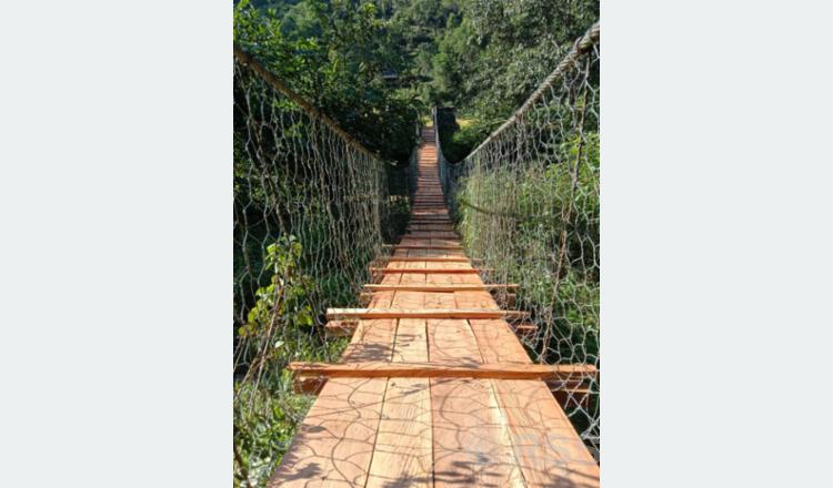 श्रमदानमार्फत झोलुङ्गे पुल मर्मत