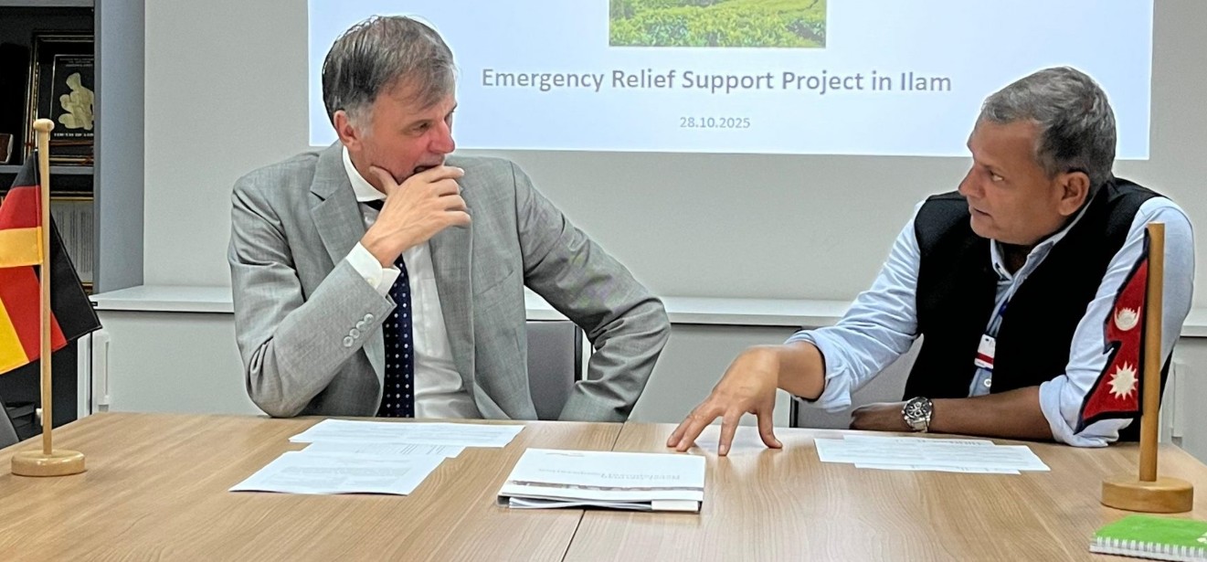 इलामका बाढीपीडितलाई जर्मनीको सहयोग