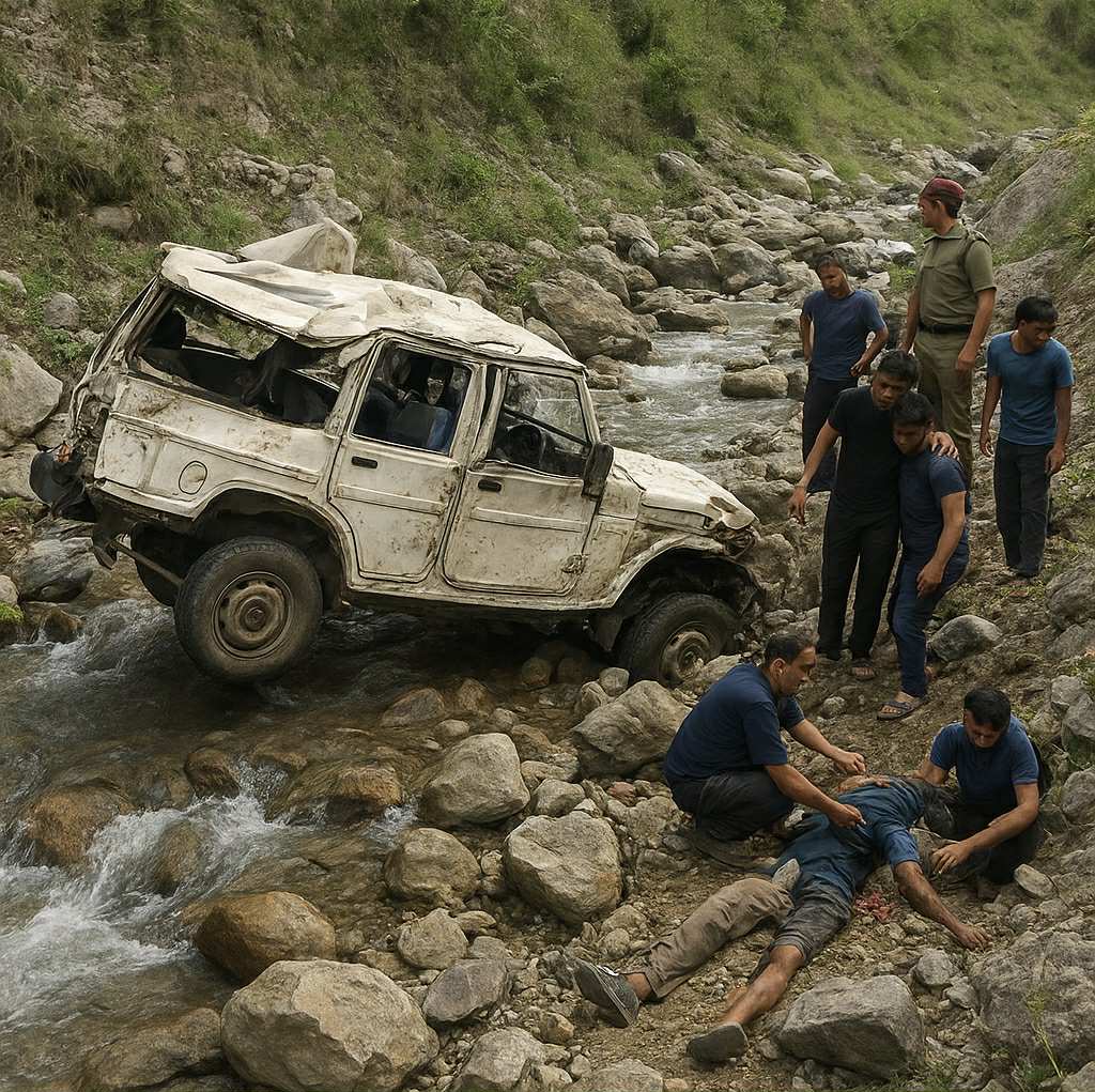 दार्चुलामा जिप दुर्घटना हुँदा एकको मृत्यु, दश जना घाइते