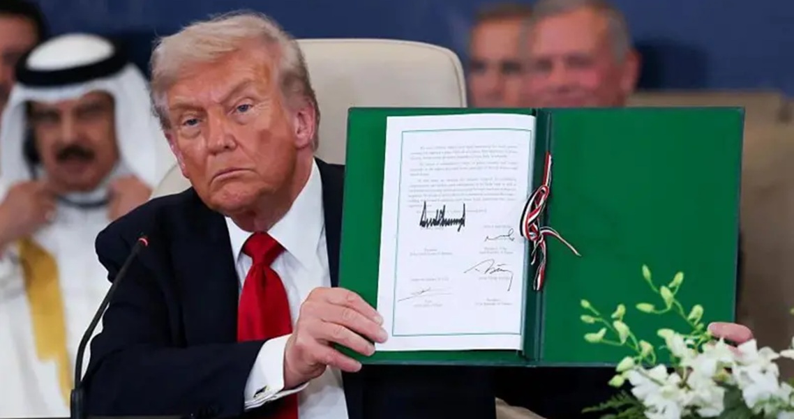 गाजा शान्ति योजनाको घोषणापत्रमा हस्ताक्षर