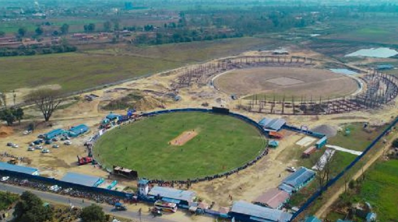 गौतमबुद्ध अन्तरराष्ट्रिय क्रिकेट रङ्गशालाको काम ४० प्रतिशत