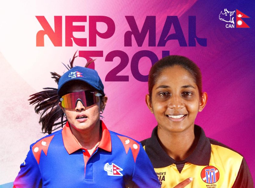 नेपाल र मलेसियाबीच महिला टी–२० सिरिज आजदेखि