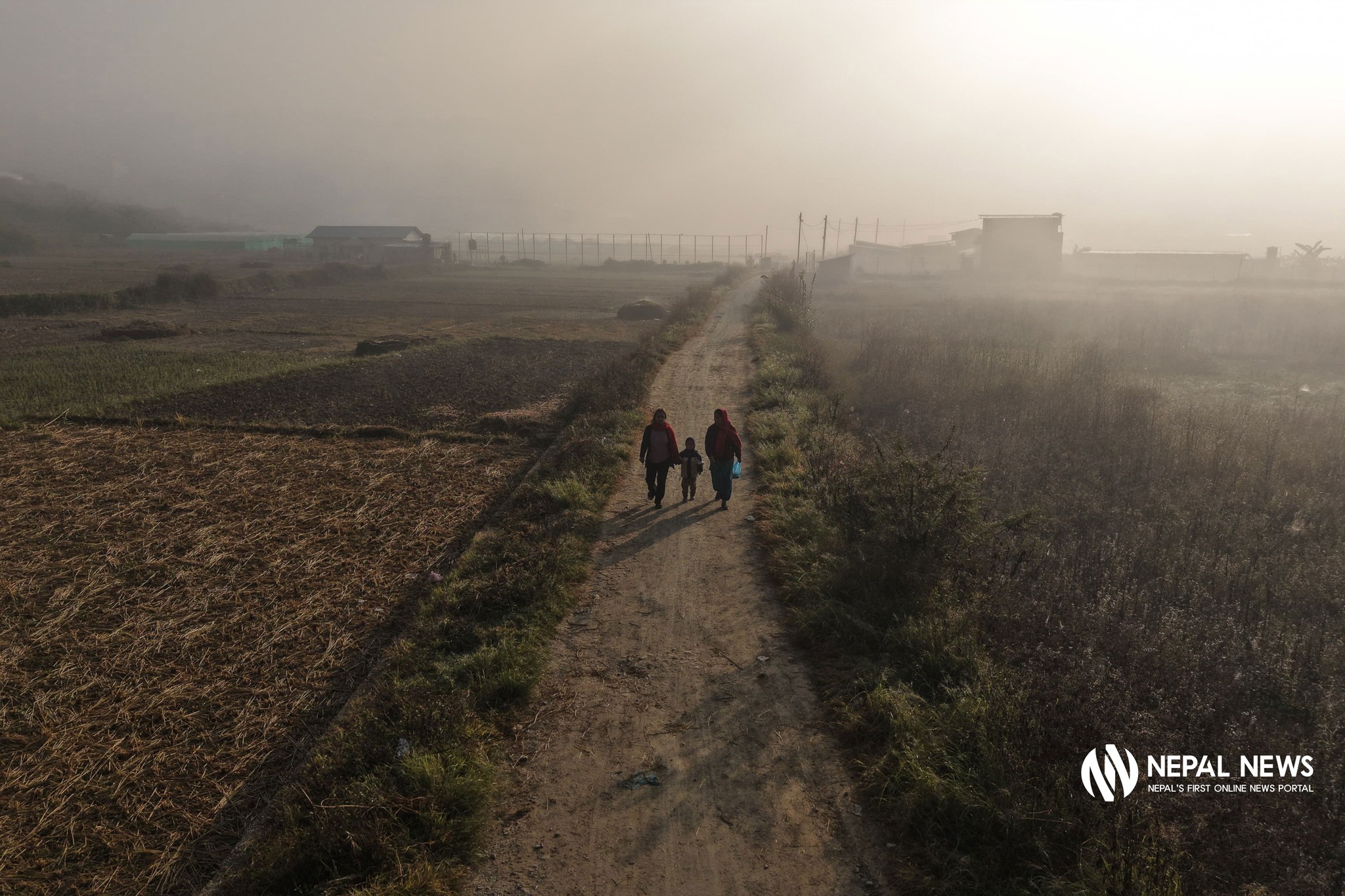 कुहिरोले ढाकेको टौदह क्षेत्र र खोकना (तस्बिरहरू)