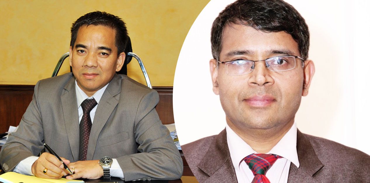 प्रभु बैंकका सीईओ शेरचन र डेपुटी सीईओ पोखरेल पक्राउ