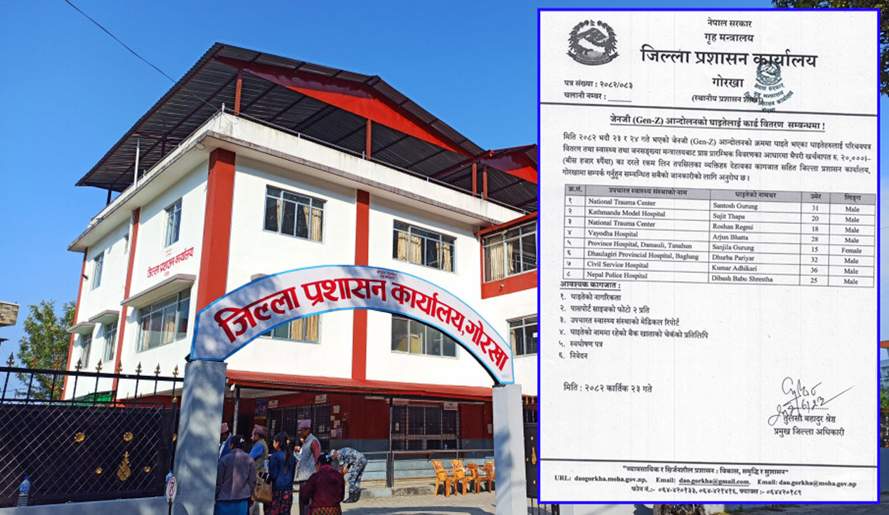 जेनजी आन्दोलनका घाइतेलाई परिचयपत्र