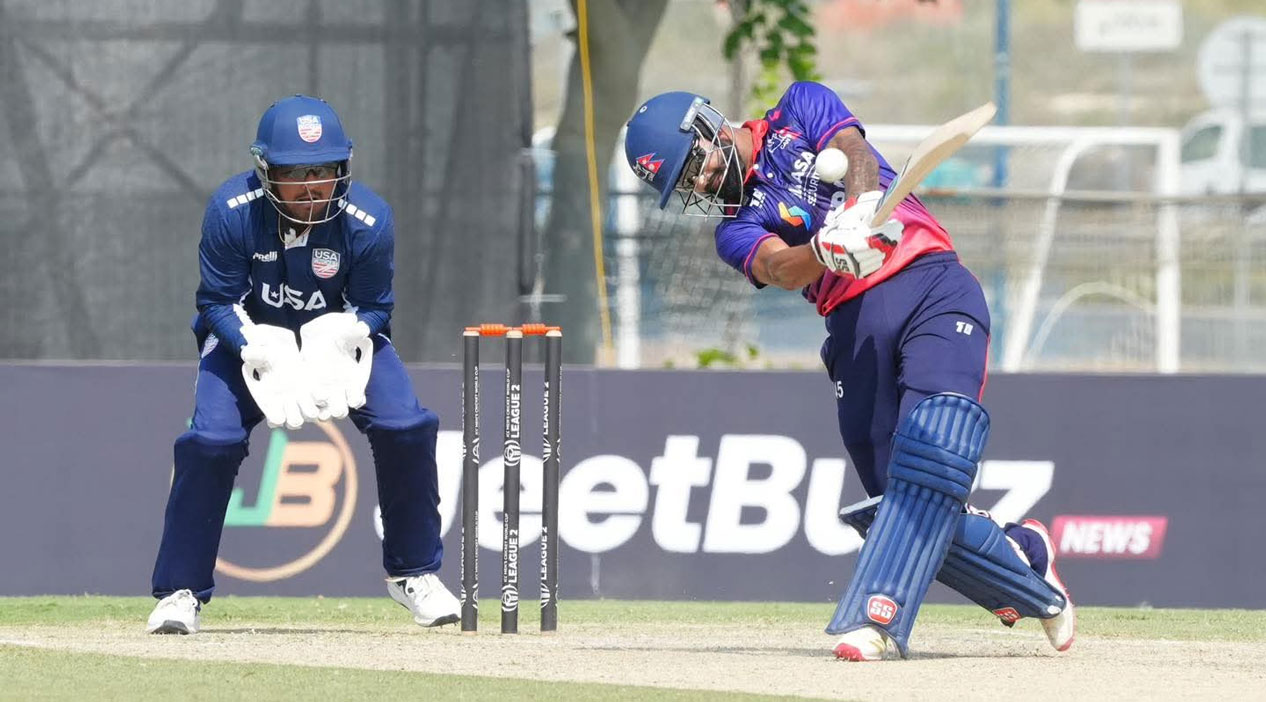 नेपालको लगातार तेस्रो हार, अमेरिकासँग ४ विकेटले पराजित