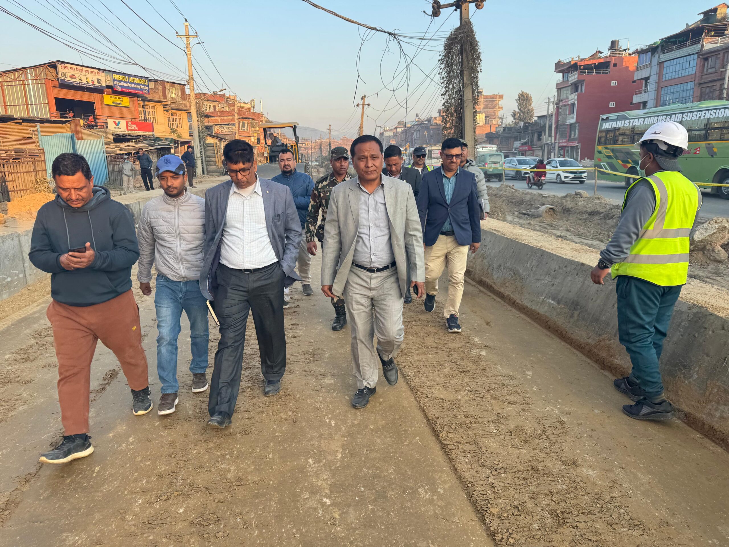 सूर्यविनायक-धुलिखेल सडक निर्माण प्रगति ५० प्रतिशत