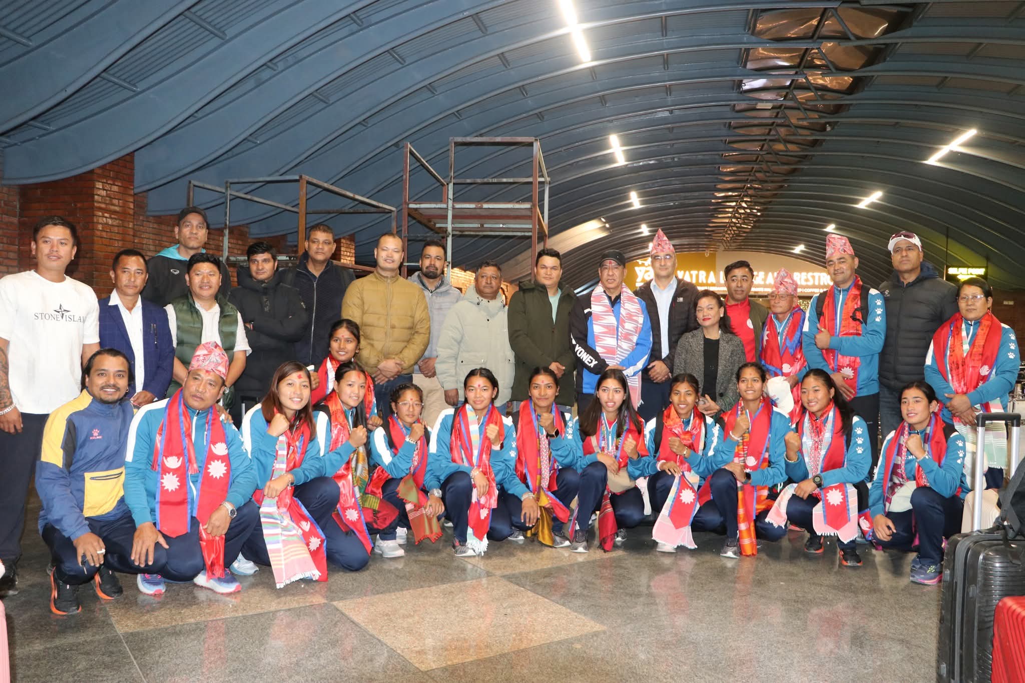 काभा महिला यु १९ च्याम्पियनसिपमा नेपाल र कीर्गिस्तान खेल्दै