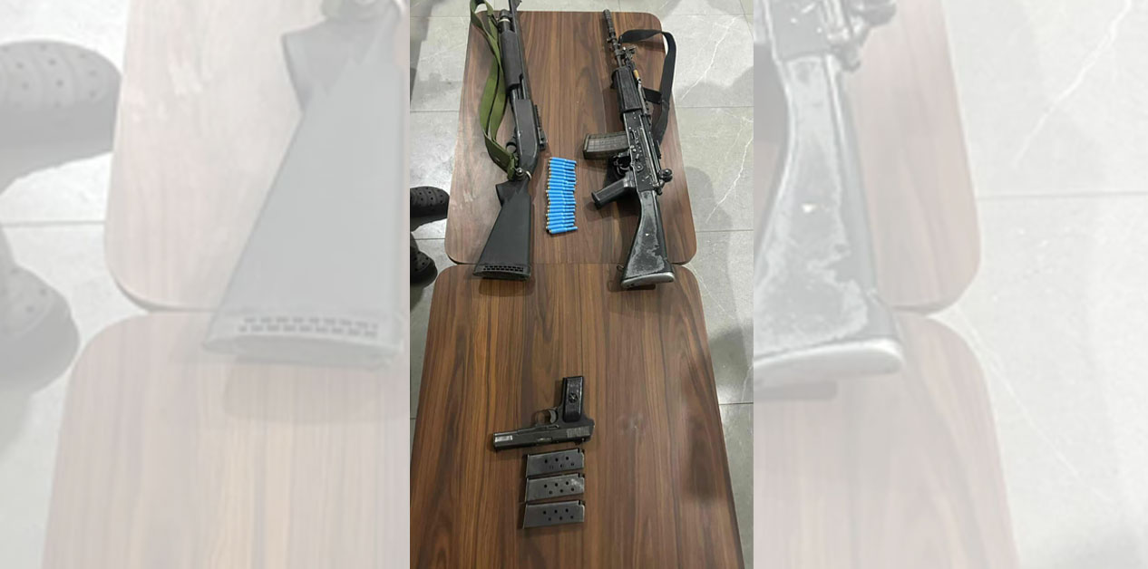 २३ वर्षीय युवकसँग इन्सास राइफल, सर्टगन र पेस्तोल बरामद