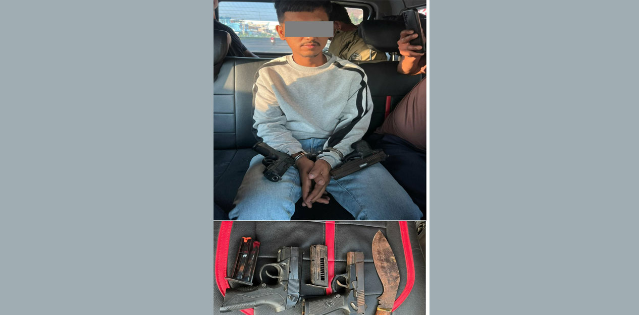 रौतहटको चन्द्रपुरबाट दुईवटा अटोमेटिक पेस्तोलसहित एकजना पक्राउ