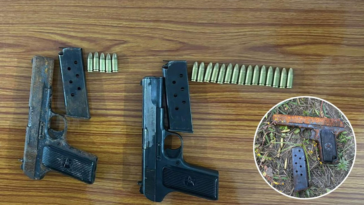 काठमाडौँबाट लुटिएको पेस्तोल दमक र इलाममा भेटियो, तीनजना पक्राउ