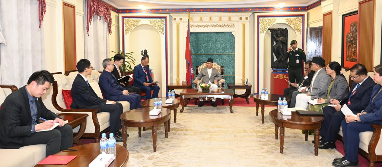 राष्ट्रपतिसँग चिनियाँ राजदूतको बिदाइ भेट