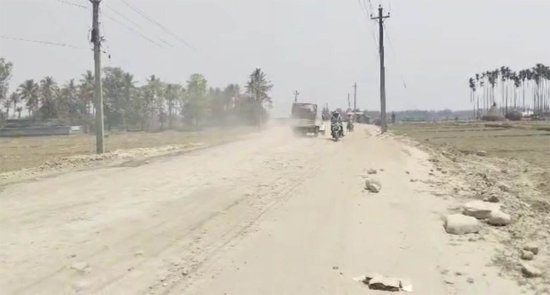 इनरुवा–कप्ताङगन्ज सडक निर्माणको ठेक्का तोडियो