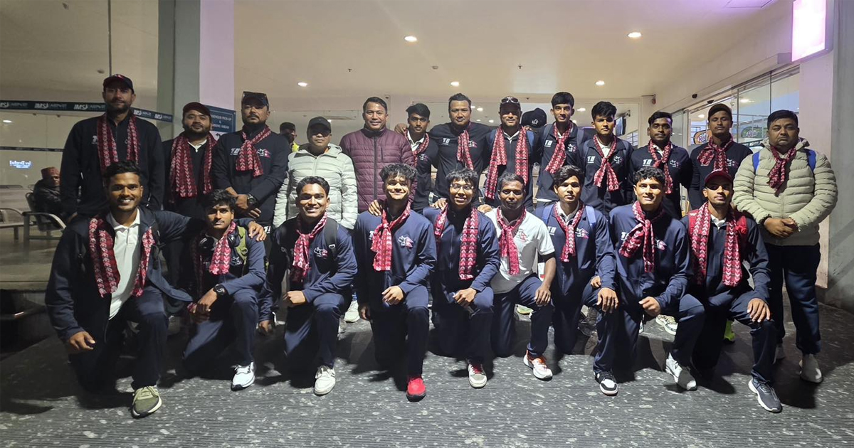 एसीसी यू–१९ प्रिमियर कपको उपविजेता बन्दै स्वदेश फर्कियो नेपाली टोली