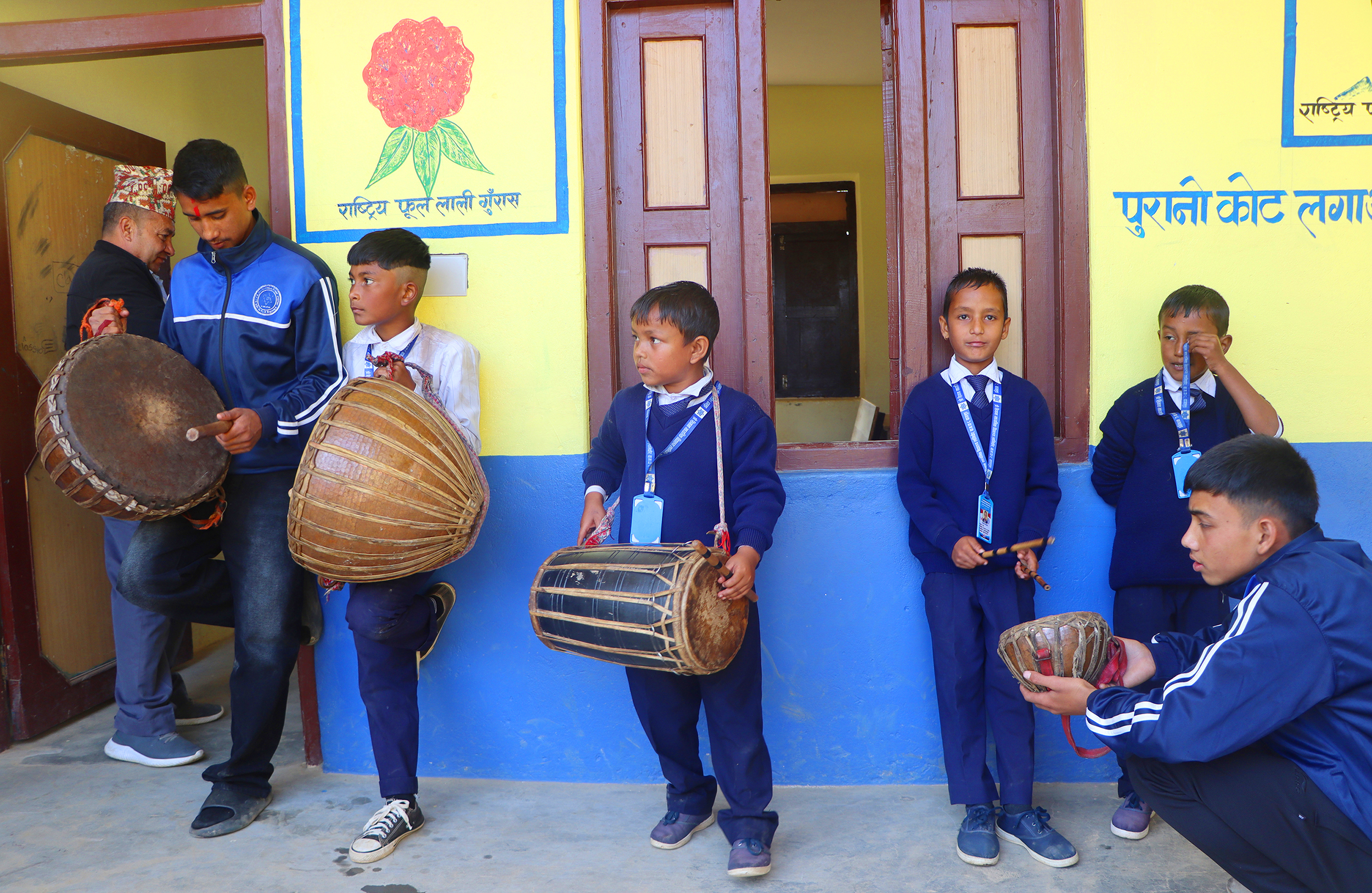 पन्चेबाजा संरक्षणमा जुटे विद्यार्थी