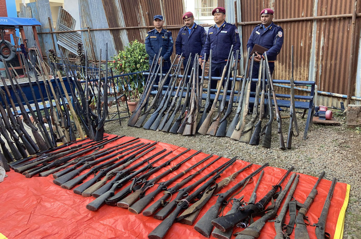 ४० दिनमा ११५ थान भरुवा बन्दुक बरामद