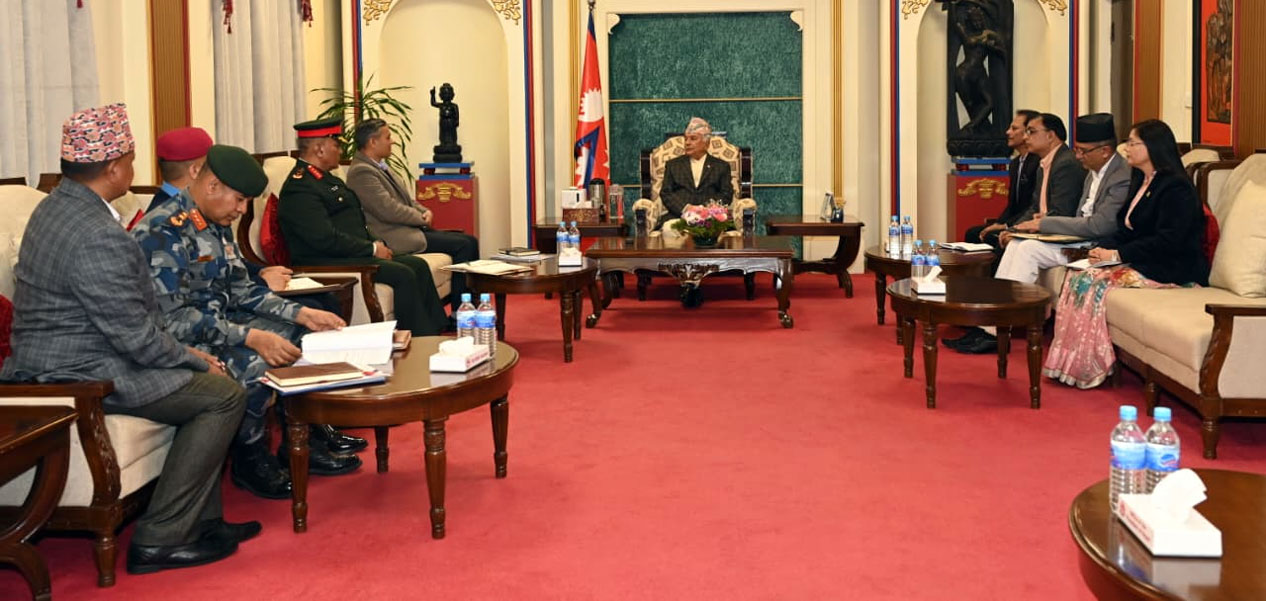 राष्ट्रपतिको निर्देशन- निर्वाचनमा शान्ति सुरक्षाको प्रबन्ध सुदृढ बनाउनू