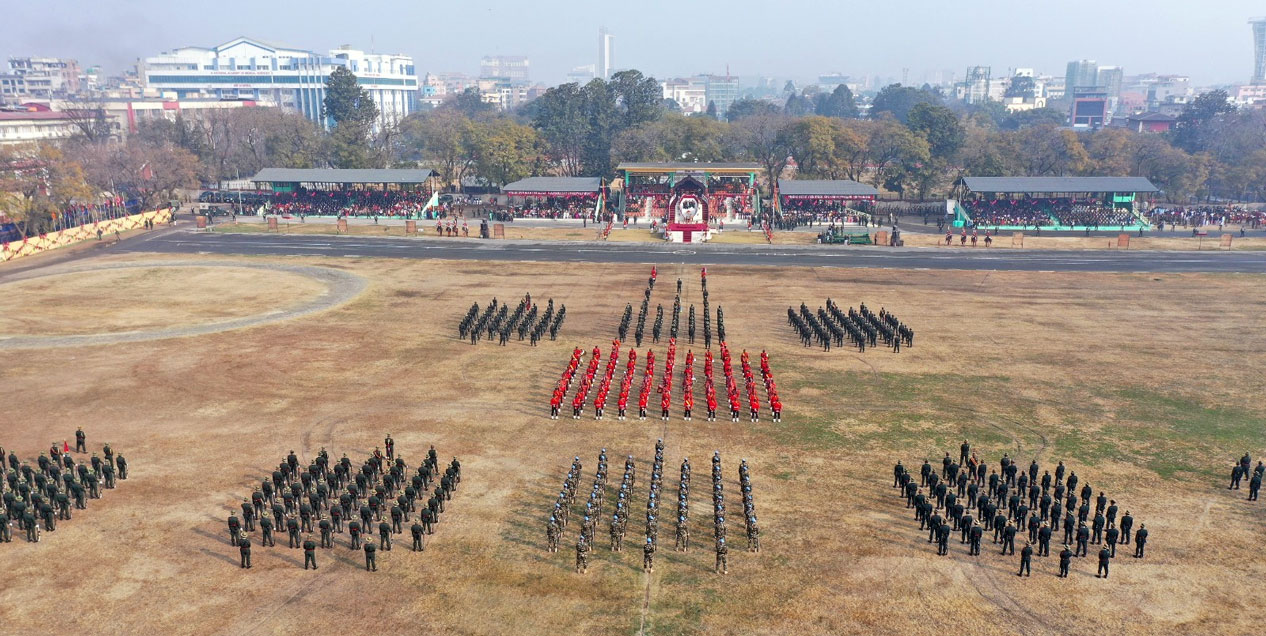 टुँडिखेलमा महाशिवरात्रि तथा सेना दिवसको पूर्वाभ्यास