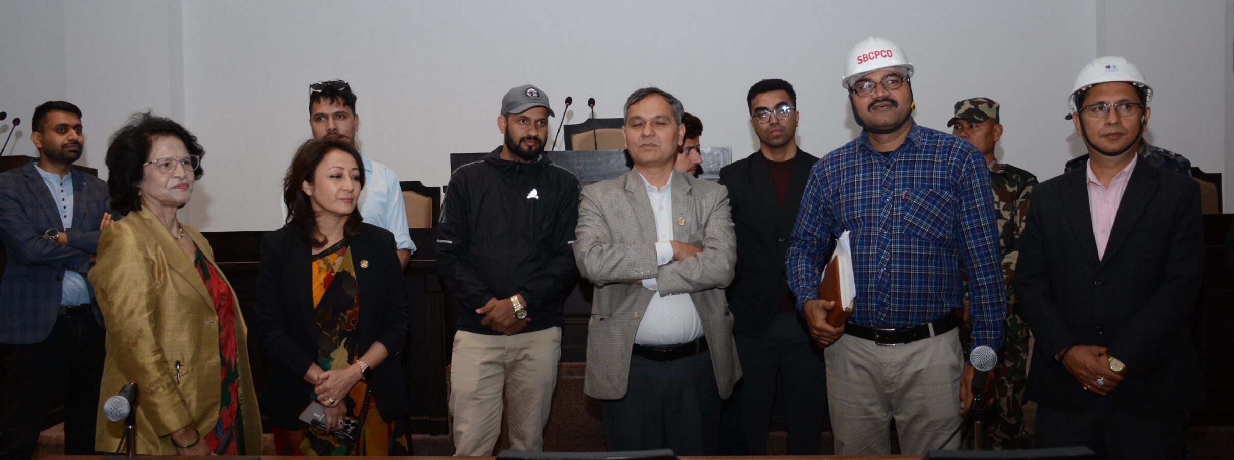 मन्त्रीहरू नयाँ संसद् भवनको स्थलगत अवलोकनमा‚ परिसरमा बिरुवारोपण