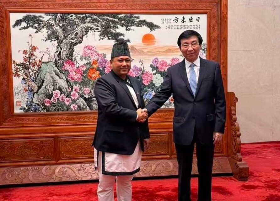 परराष्ट्र मन्त्री खनाल र चिनियाँ सीपीसीका नेता लिउबीच भेटवार्ता