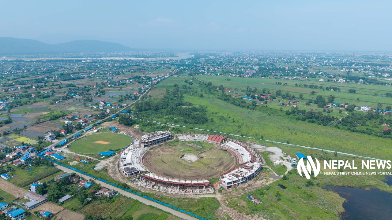 तोकिएको समयमै सम्पन्न नहुने अवस्थामा गौतमबुद्ध अन्तर्राष्ट्रिय क्रिकेट रंगशाला (तस्बिरहरू)